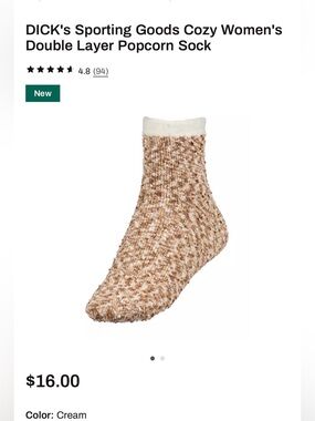 Cozy Women's Cream Popcorn Socks
